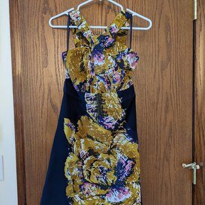 The Limited | Purple and Gold Floral Mini Dress | 2